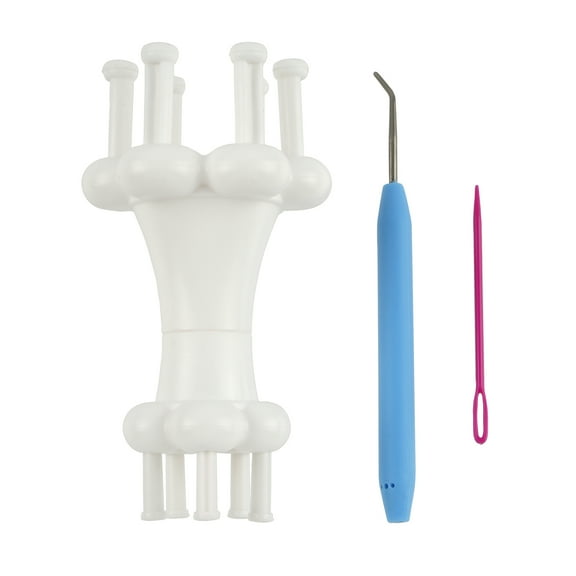 French Knitter by Loops & Threads - Double-Sided Spool for Knitting - Weaving - and Arts & Crafts - White