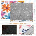 thumbnail image 4 of 70x55 Inches Glow in The Dark Blanket Cozy Throw Camping Blankets for Home and Outdoor Use Orange and Pink Flower Pattern, 4 of 8