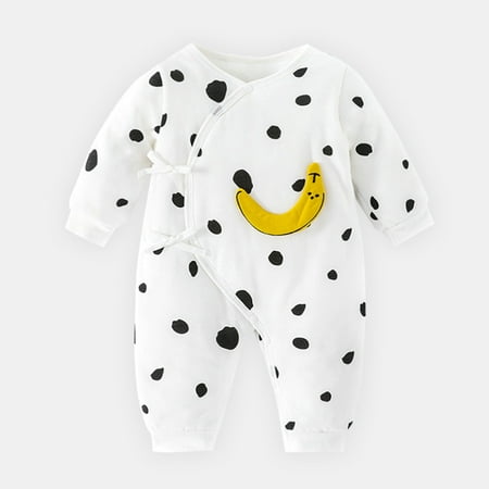 

Yidarton Newborn Clothes Have Bone Thick Cotton-padded Clothes For Autumn And Winter 0-6 Months Treasure Warm Pajamas Cotton Baby Jumpsuit