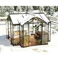 thumbnail image 6 of Jocisland Chalet Greenhouse 12x10x8 ft with Quick-Connect Fittings, for Outdoors Garden Backyard, Walk-in Aluminum Greenhouse with 2 Vents, Black, 6 of 7