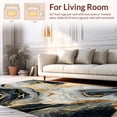 thumbnail image 2 of ODIKA 4'x6' Machine Washable Non-Slip Area Rug, Modern Marble Style Round Abstract Swirl High Traffic Rug, Black, 133081, 2 of 7