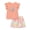 Orange & Tie - Dye Whirlpool, variant on Toddler Girls 2-Piece Skirt Set - Ruffled Blue Top & Tie - Dye Swirl Print Skort Outfits for Little Girls Size 8