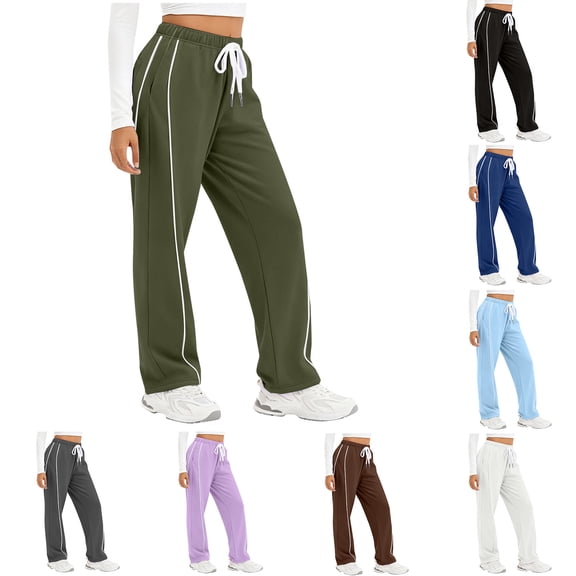 Lzobxe Pants for Woman Stretch Knit Casual Lounge Drawstring Athletic Work with Pockets,Sizes S-2XL