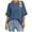 Blue, variant on Womens Oversized Crewneck Short Sleeve T-Shirt - 60% Polyester Blend, Rolled Sleeves Design, Casual Basic Top for Summer Daily Wear