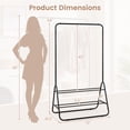 thumbnail image 3 of Costway Heavy Duty Clothes Rack Metal Garment Rack with Hanging Rod and Storage Shelves Black, 3 of 10