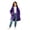 Purple, variant on Shadoumai Girls Boys Zip Up Long Hooded Jacket Lightweight Long Sleeve Long Hoodies Oversized Casual Sweatshirts Fall Fleece Tunic