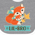 thumbnail image 4 of Inktastic Little Brother Woodland Fox Lil Bro Boys Baby Bib, 4 of 4