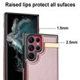 thumbnail image 4 of Wallet Case for Samsung Galaxy S22 Ultra, Vintage Premium PU Leather Ultra Slim Case with Card Holder, Protective Anti-drop Magnetic Clasp Phone Case for Samsung Galaxy S22 Ultra, Rosegold, 4 of 7