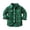 Green, variant on 6M-12T Toddler Kids Boys Girls Brushed Plaid Shirt Jacket Baby Autumn Winter Plaid Cotton Long Sleeve Lapel Cardigan Jacket Coats
