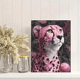 thumbnail image 2 of UXIEQU Pink Cheetah Floral Canvas Wall Art 15.75x11.81 Inches, 2 of 8