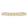 thumbnail image 3 of Fancy Yellow Canary Diamond Eternity Ring Band Palladium (0.51ct), 3 of 3
