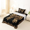thumbnail image 5 of Erosebridal Leopard Print Bowknot Twin Sheet Sets,Girls Cute Bows Bedding For Kids 3-Piece, 5 of 6
