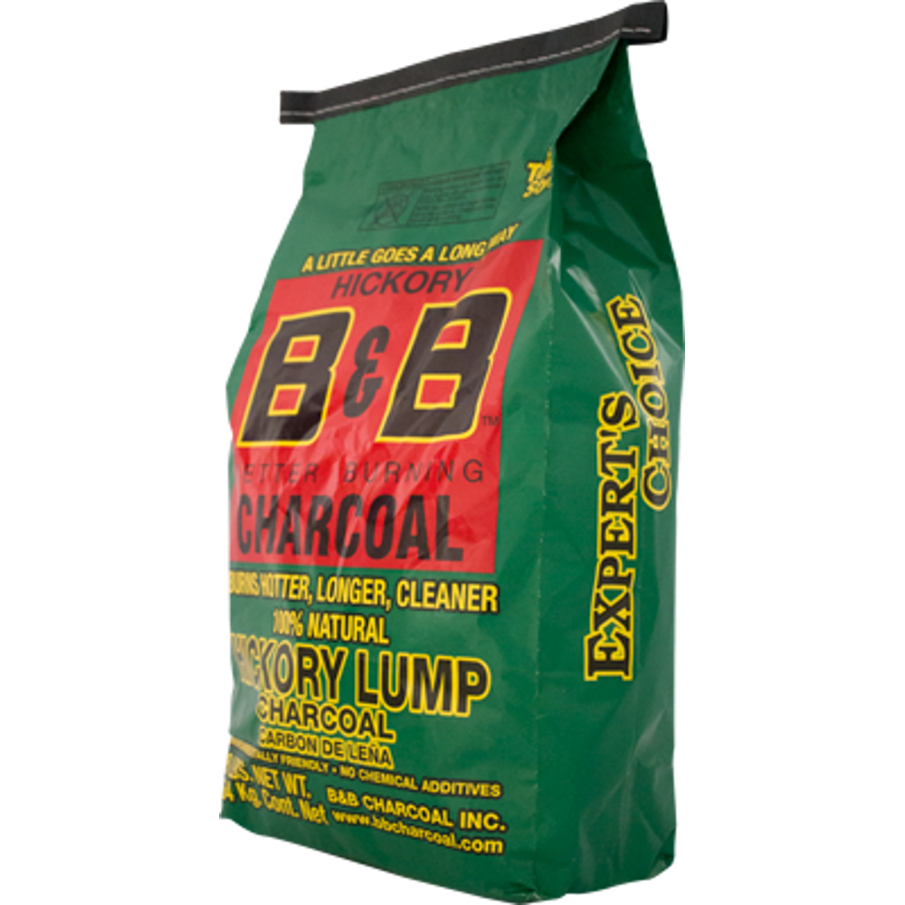 B&B Texas Style Hickory Lump Charcoal, 8 Lb.