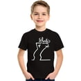 thumbnail image 1 of Kids Casual Crew Neck T-Shirt, 100% Cotton Short Sleeve Top with Slight Stretch, Summer Wear for Boys, Regular Fit with Unique Print Design, 1 of 5