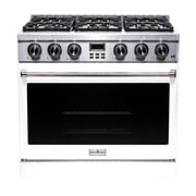 36" Gas Range + White Door