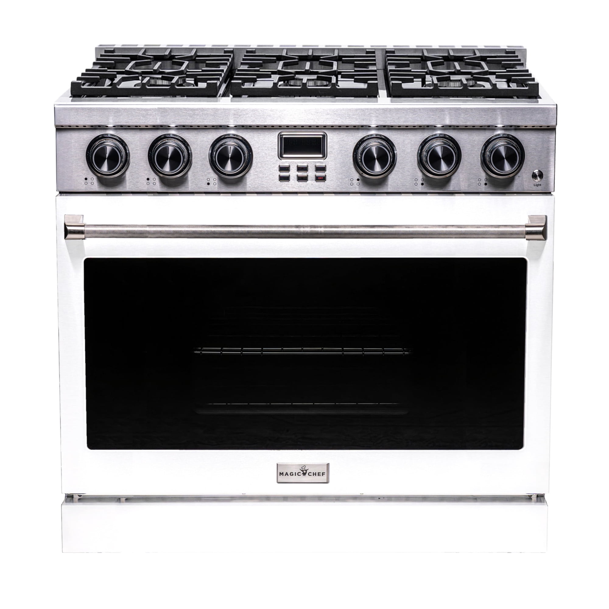 36" Gas Range + White Door