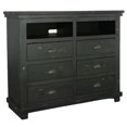 thumbnail image 1 of Progressive Furniture Willow 6 Wood Drawer Media Chest in Distressed Black, 1 of 4