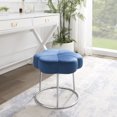 thumbnail image 2 of Linon Seraphina Accent Vanity Stool, Navy Blue, 2 of 8