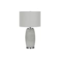 thumbnail image 4 of Monarch Specialties Lighting, 25"h, Table Lamp, Grey Ceramic, Grey Shade, Modern, 4 of 6