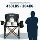 thumbnail image 4 of Overmont Silla plegable de gran tamaño para camping, soporte de 450 libras con bolsillos acolchados para enfriar, sillas plegables resistentes para deportes, jardín, playa, pesca, color negro, 4 of 5
