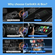 (4.0 PRO Series)CarlinKit CP2A Pro Wireless CarPlay Adapter - Convert Wired CarPlay & Android Auto to Wireless, Plug & Play, 5.8GHz WiFi, Low Latency, for iPhone/Android, Auto-Reconnect