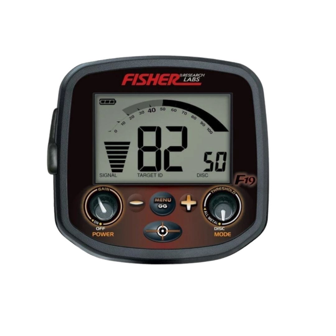 Fisher Research Labs F19 Metal Detector with 10" Waterproof DD Searchcoil, 19 kHz Operating Frequency