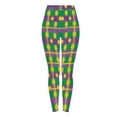 thumbnail image 4 of ClodeEU Women Mardi Gras Leggings,Funny Graphic High Waist Skinny Leggings ,Trendy Tights Costume Multicolor 07,Womens Plus XL, 4 of 8