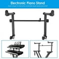thumbnail image 2 of Double Keyboard Stand Second Tier Electronic Organ Holder Rack | Portable Piano Stand Musical Instrument Rack with Adjustable Height, 2 of 4
