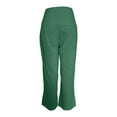 thumbnail image 5 of Women's Casual Pants Straight Leg Capri Ankle Length Mid Rise Button Detail Comfortable Summer Fall Everyday Wear, 5 of 5