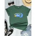 thumbnail image 2 of FIUFY Womens Summer Sky Graphic T-Shirts Big Dream Printed Casual Short Sleeve Tee Tops, 2 of 5