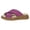 Plum, variant on Bridget Platform Slide Sandal for Women - Memory Foam and Suede Wrapped Footbed for an Extra Plush Comfort and Support Honey 9.5-10 M US