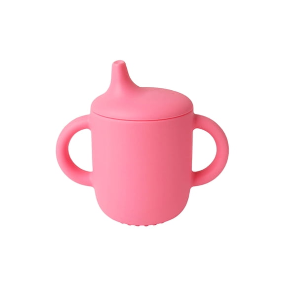 SteadlineBaby Silicone Training Cup with Soft Spout Leak Proof Non-Spill Sippy Cup BPA Free Easy Grip Transition Cup for Infant Toddler First Drinking Cup Dishwasher Safe Baby Feeding Essentials