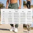thumbnail image 4 of BiZtdJrK Mens Casual Cinch Bottom Cargo Pants Elastic Waist Drawstring Tapered Joggers Solid Color Work Trousers with Pockets Khaki XXXXL, 4 of 8