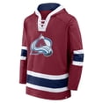 thumbnail image 2 of Men's Fanatics  Burgundy Colorado Avalanche Inside Line Fleece Pullover Hoodie, 2 of 3