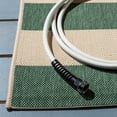 thumbnail image 3 of SAFAVIEH Courtyard Ermintrude Striped Indoor/Outdoor Area Rug, Beige/Dark Green, 9' x 12', 3 of 6