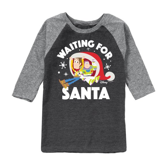 Toy Story - Waiting For Santa - Toddler And Youth Raglan Graphic T-Shirt