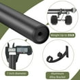 thumbnail image 3 of Double Curtain Rods 72 to 144 Inches(6-12 Feet) with Solid Aluminum Alloy Brackets, 1” Front and 5/8” Back Telescoping Drapery Rod for Windows, Heavy Duty Decorative Curtain Rods, Matte Black, 3 of 14