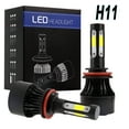 thumbnail image 2 of H4 H7 H13 H11 9005 9006 9007 LED Headlight Bulbs High Low Beam, Combo Led Chips Hi/Lo Lights, Car Exterior Lighting(H11/1Pair), 2 of 8