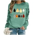 thumbnail image 4 of Puliio Women Graphic Hoodless Sweatshirts Casual Full Sleeve Crewneck Chicken Printed Pullover Sweatshirts Casual Daliy Wear Blouse Top No Hood Sweatshirts, 4 of 4
