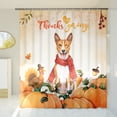 thumbnail image 3 of Happy Thanksgiving Basenji with Turkey Pumpkins Autumn Vibes Shower Curtain African Barkless Dog Lover Waterproof Bathroom Bathtub Curtain - 12018, 3 of 5