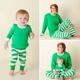 thumbnail image 5 of Conjunto de pijamas navideños 2024 con estampado de rayas para madre, padre e hijos, ropa de dormir informal suave de 2 piezas, atuendo de aspecto familiar, 5 of 5