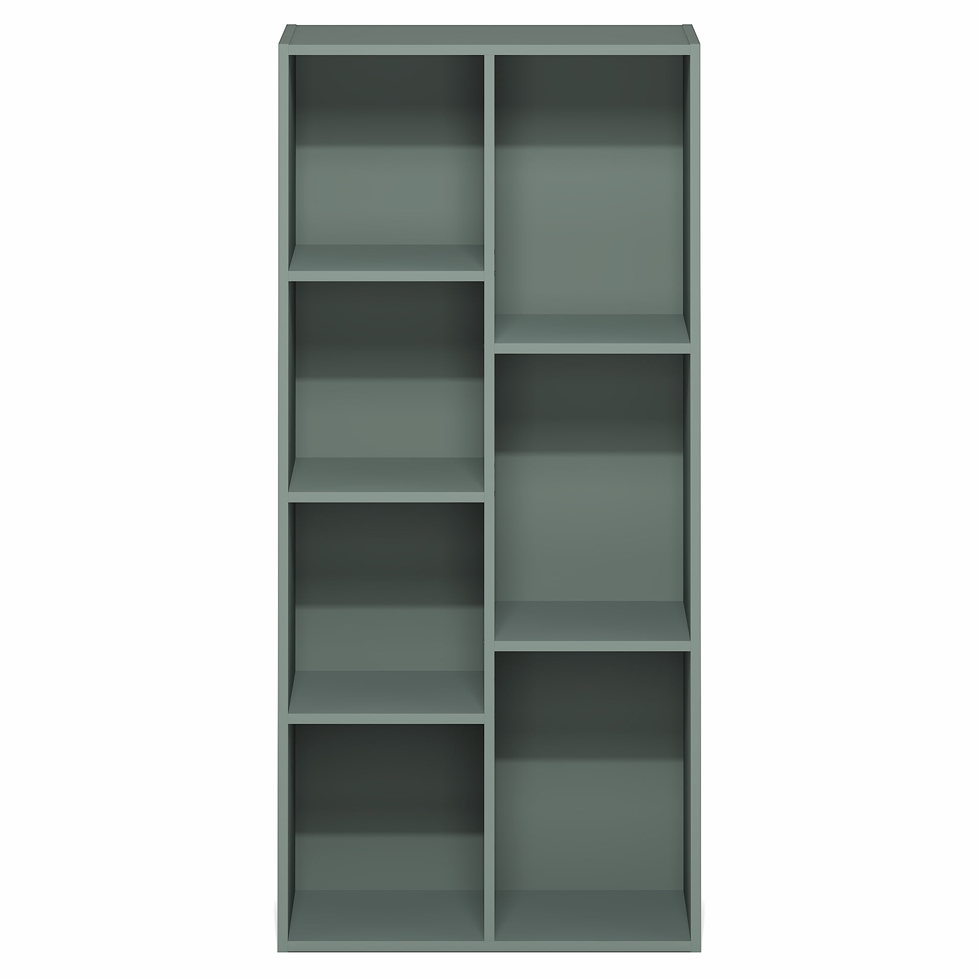 Furinno LUDER 7-Cube Bookshelf in Bookcase in Sage Green
