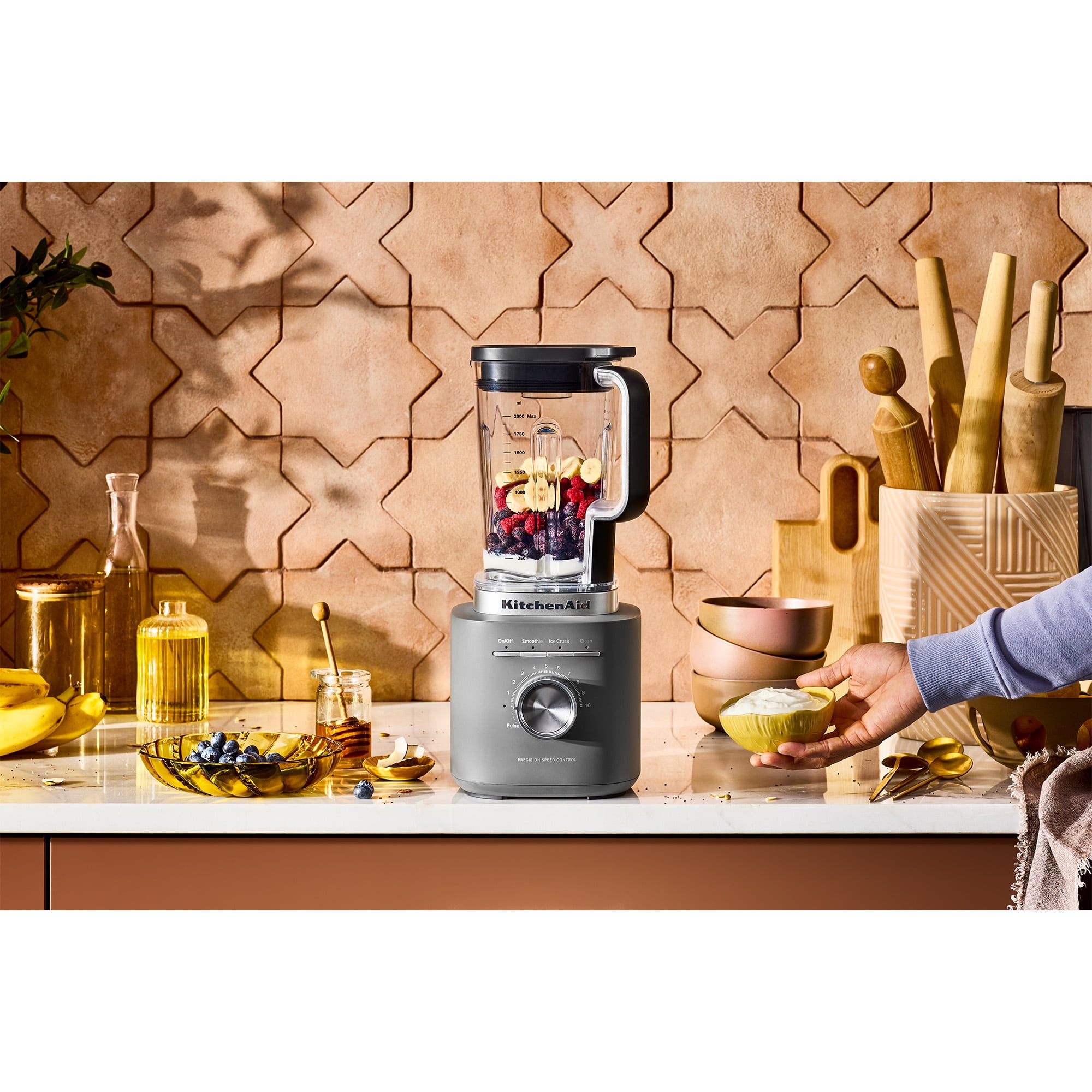 KitchenAid 68 oz Pure Power Blender, 1700 Watt Peak Power*, Matte Charcoal Grey
