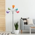 thumbnail image 5 of Simple Designs 67" Medusa 5-Light Adjustable Gooseneck Floor Lamp, Silver with Fun Multicolored Shades, 5 of 12