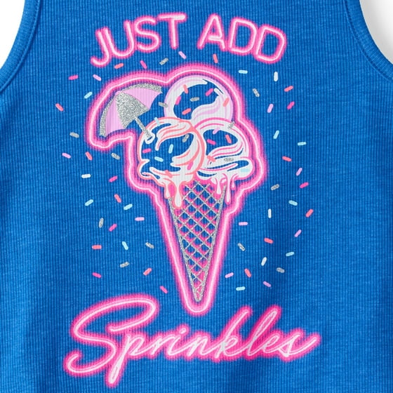 Wonder Nation - Girls' Novelty Graphic Cross Back Tank Top (Little Girls & Big Girls) - Walmart.com