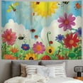 thumbnail image 2 of Orinice Bugs Flowers Sun Tapestry Wall Hanging Unique Style for Home Decor, Art for Living Room Bedroom Apartment Farmhouse Dorm, Wall Decor for Decoration 60x50inch, 2 of 6