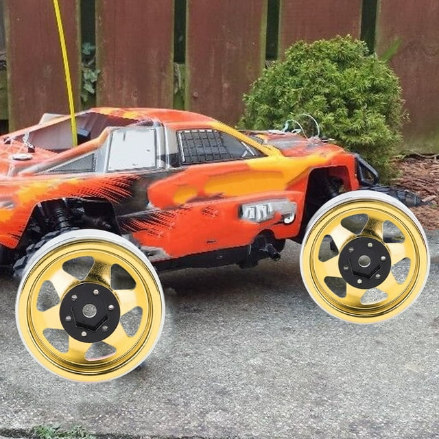 4Pcs RC Wheel Hub Kit, 2.2 Inch Diameter Metal RC Car Wheel Part Compatible with AXIAL SCX10 90046 1/10 RC Car