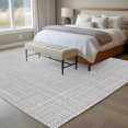 thumbnail image 3 of Silver Gray Solid Washable Area Rug 5x8 Minimalist Cloth Cool Gray Linen Texture Industrial Low-Profile Area Rugs Non Slip Backing Indoor Floor Carpet for Entrance Living Room Bedroom Home Office, 3 of 9
