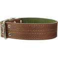 thumbnail image 2 of Genuine Leather Dog Collar, Padded, Brown 1.75" Wide. Fits 23"-27" neck size Great Dane Newfoundland, 2 of 5