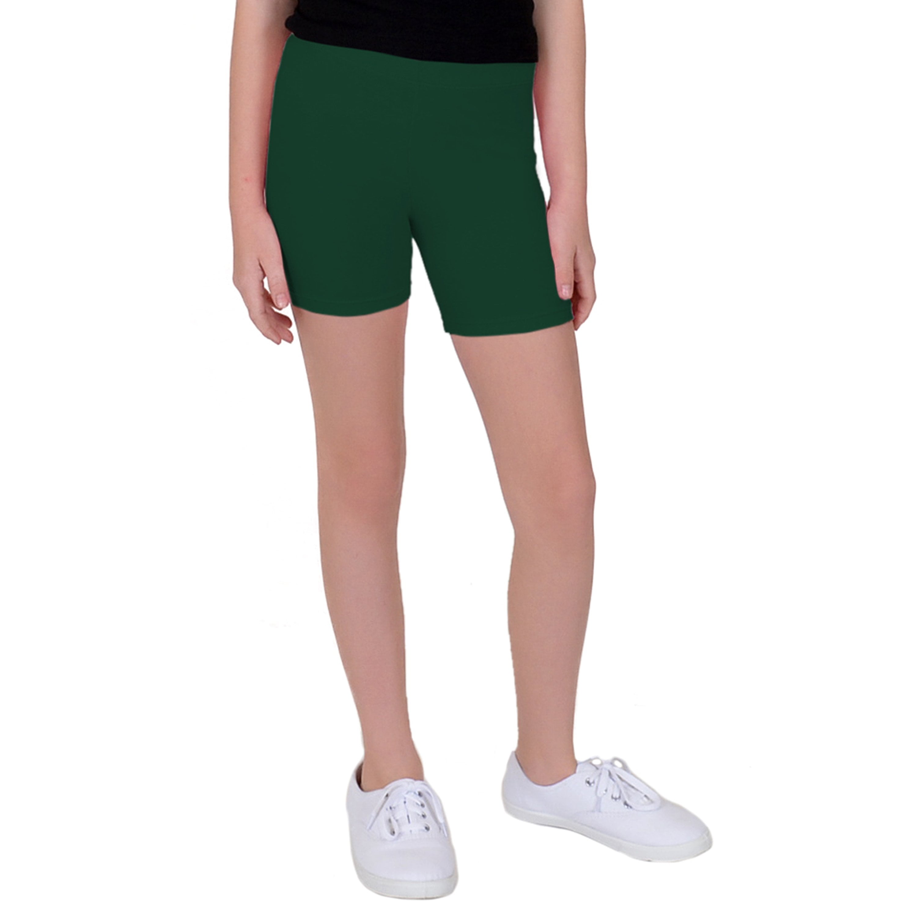hunter green biker shorts